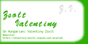zsolt valentiny business card